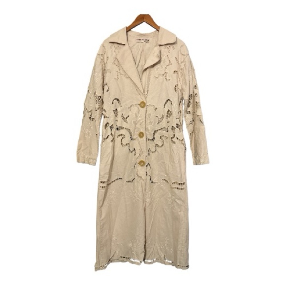 Free People Susanna Duster Cream Boho Layering Piece Size M - Picture 6 of 6